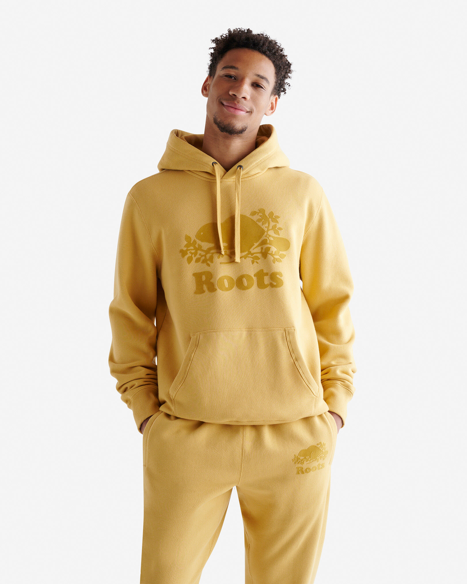 Roots yellow hoodie best sale