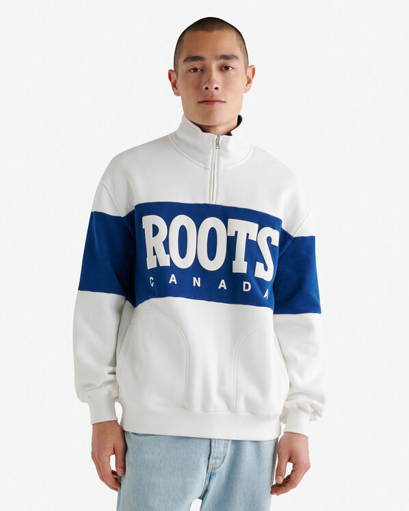 Retro Half Zip Stein - White