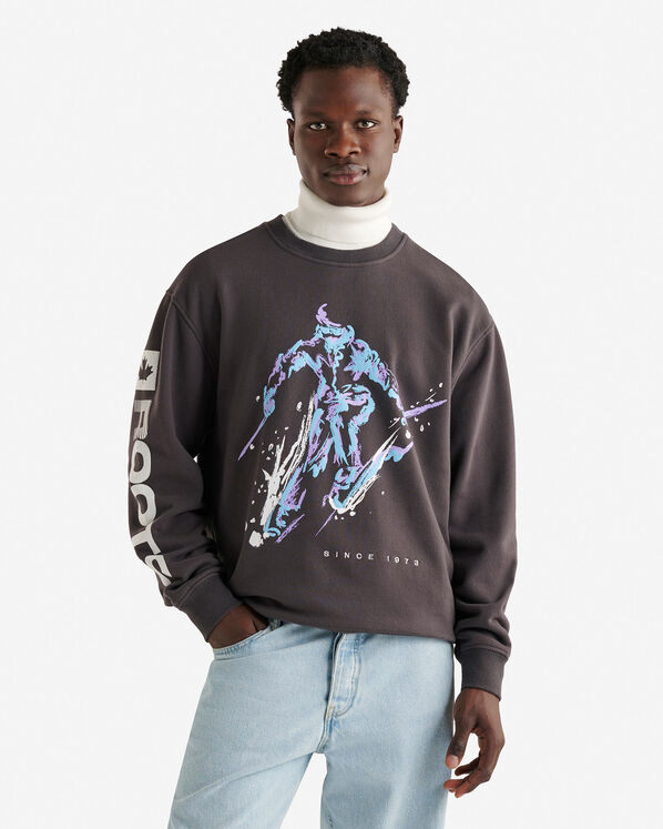 Outdoor Summit Relaxed Crew - Charcoal Black