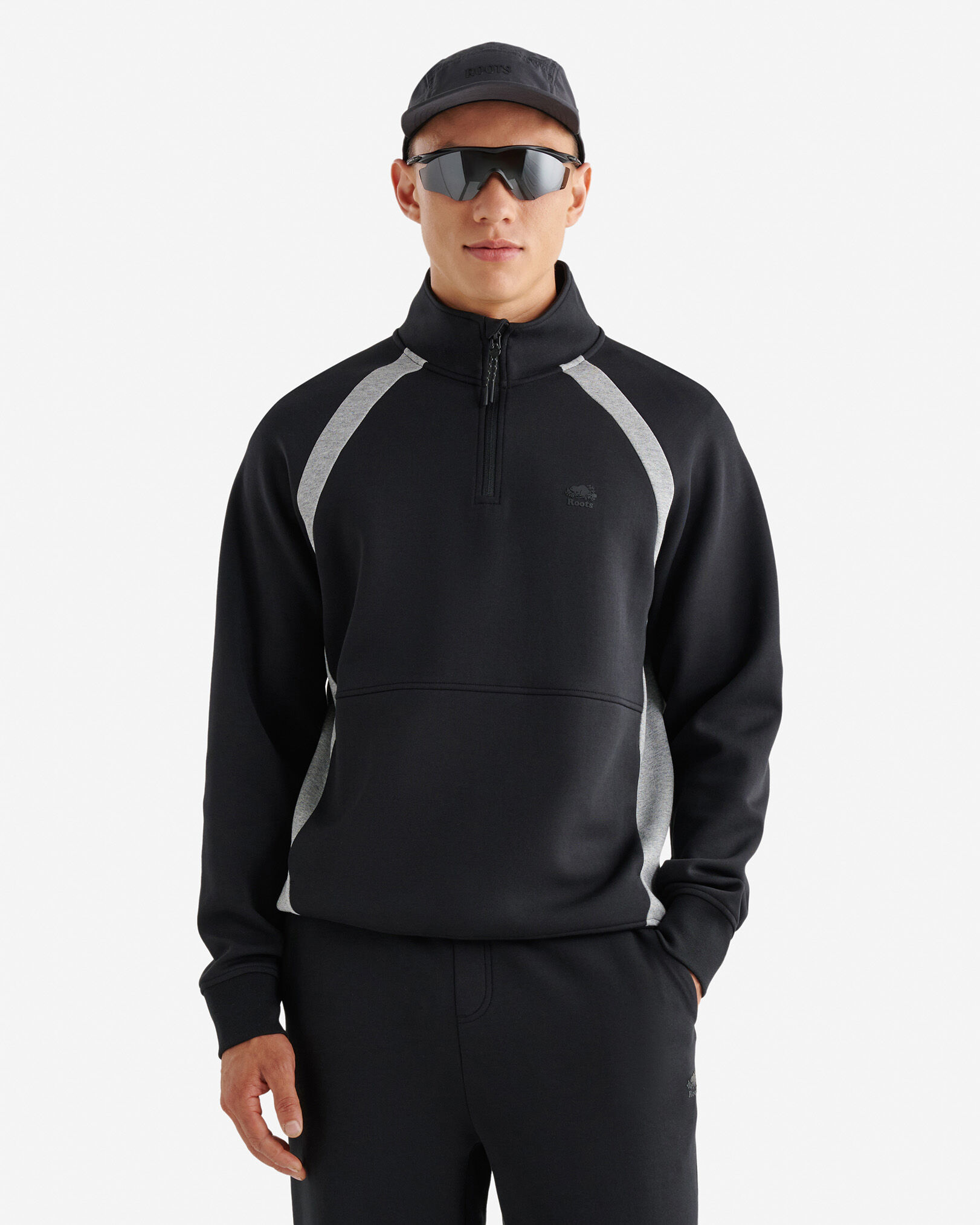 é sport line half zip sweat black Relaxed Fit Half-zip Sweatshirt - Black - Men | H&M CA