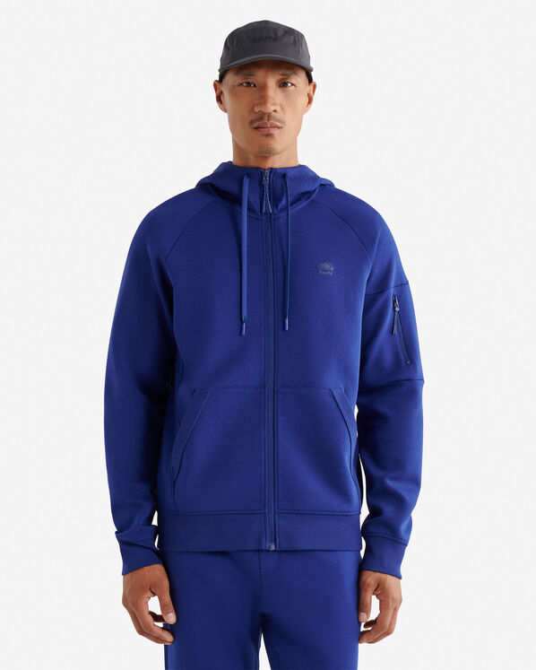 Recover Interlock Full Zip Hoodie - Beacon Blue