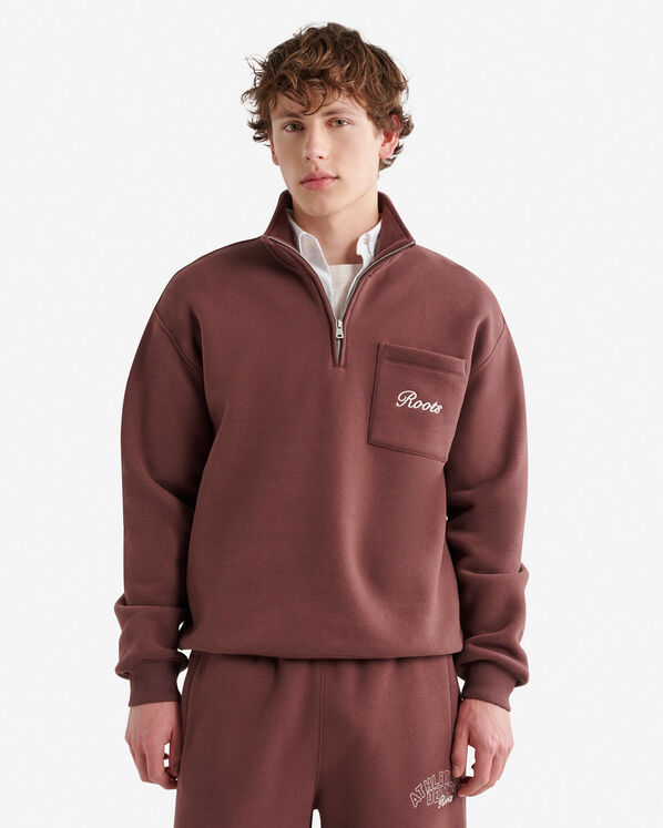 Athletics Department Half Zip - Hazelnut Brown
