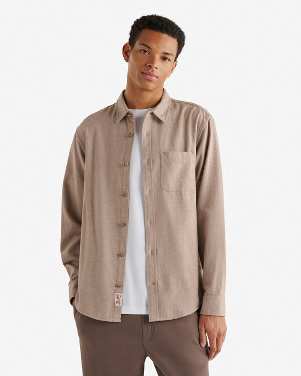Bellwoods Herringbone Shirt - Warm Khaki Mix