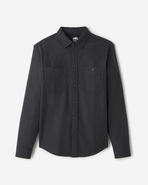 Bellwoods Herringbone Shirt - Charcoal Pepper