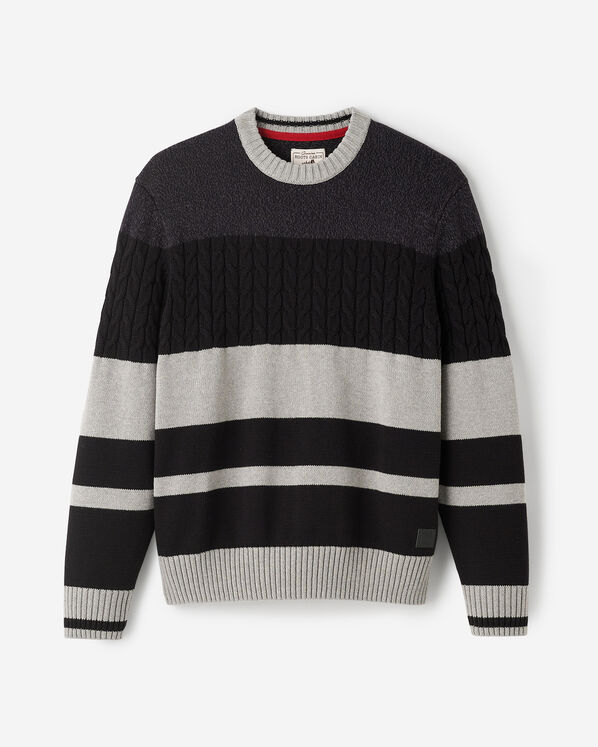Cabin Relaxed Striped Crew Sweater