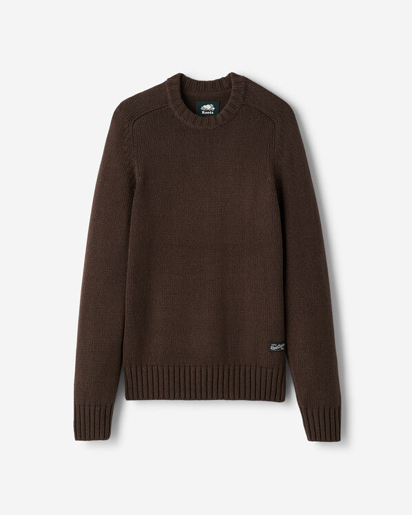Robson Saddle Crew Sweater - Espresso Brown Mix
