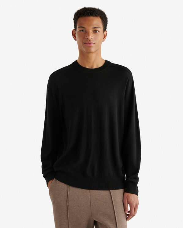 Merino Seamless Crew - Black