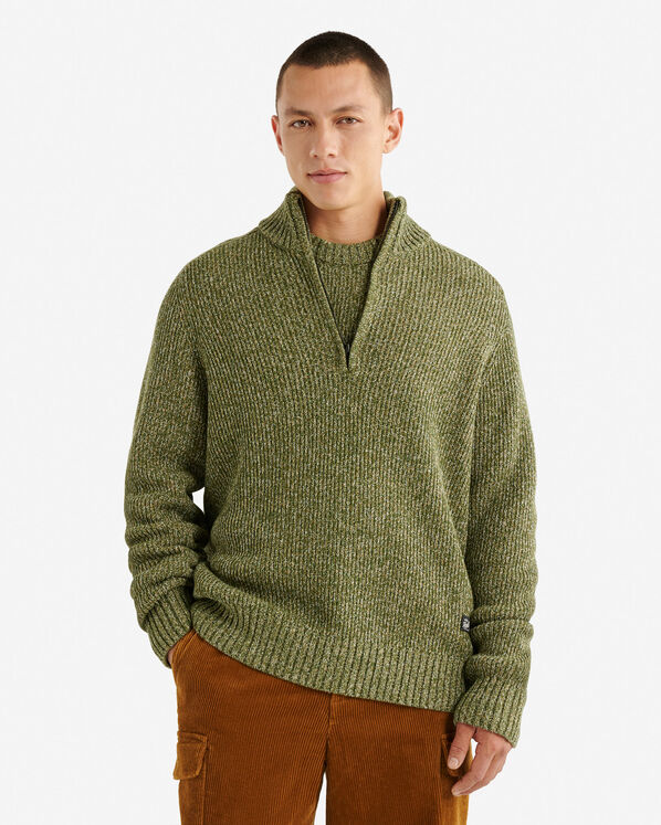 Robson Shaker Half Zip - Varsity Green Mix