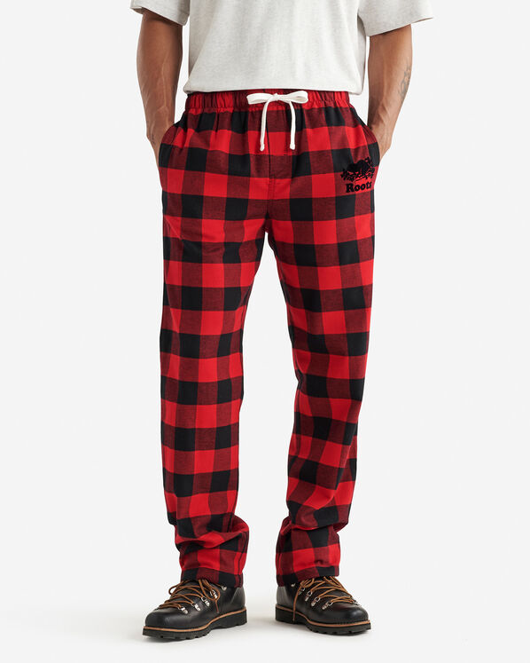Mens Park Plaid Pajama Pant - Cabin Red