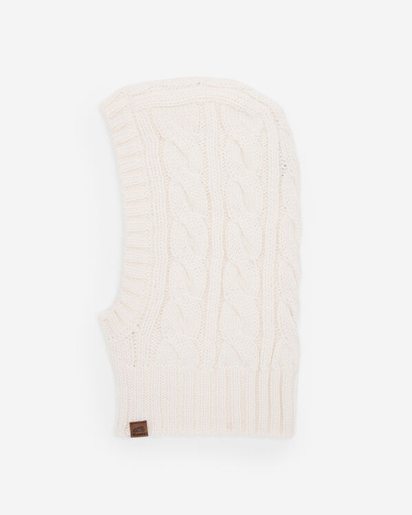 Olivia Cable Balaclava - Coconut White