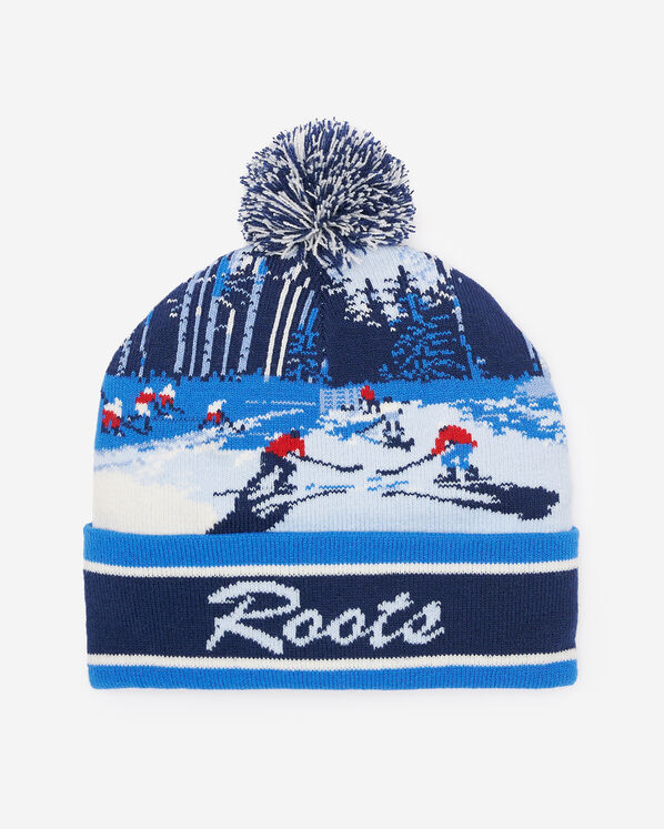 Hockey Intarsia Toque - Blue Wave Hockey Intarsia Toque - Blue Wave