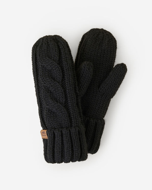 Womens Olivia Cable Mitten - Black
