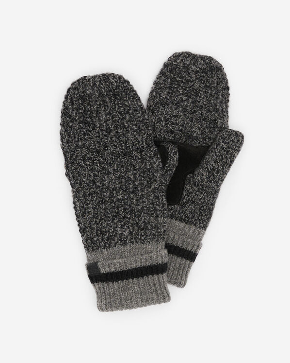 Adult Cabin Waffle Flip Mitt - Black Mix