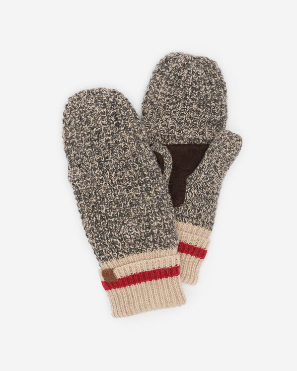 Adult Cabin Waffle Flip Mitt - Grey Oat Mix