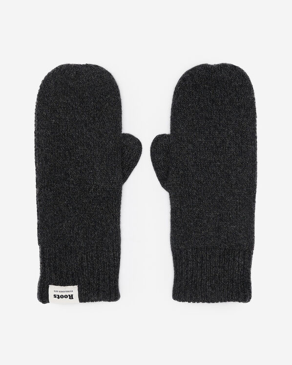 Adult Cozy Knit Mitten - Black