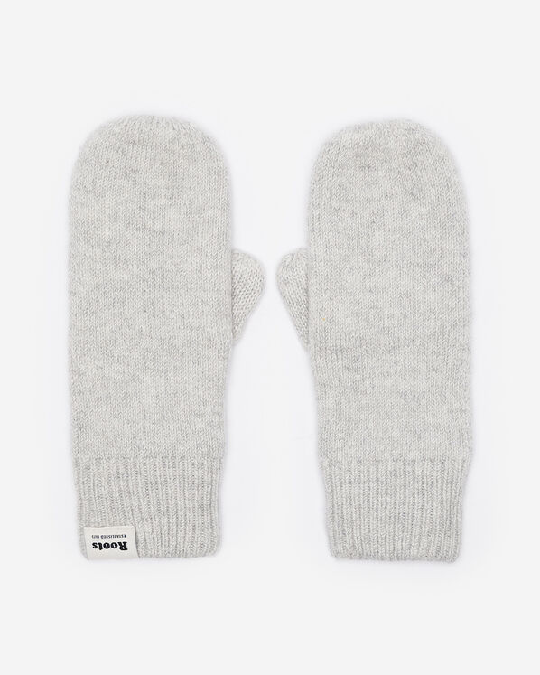 Adult Cozy Knit Mitten - Soft Grey
