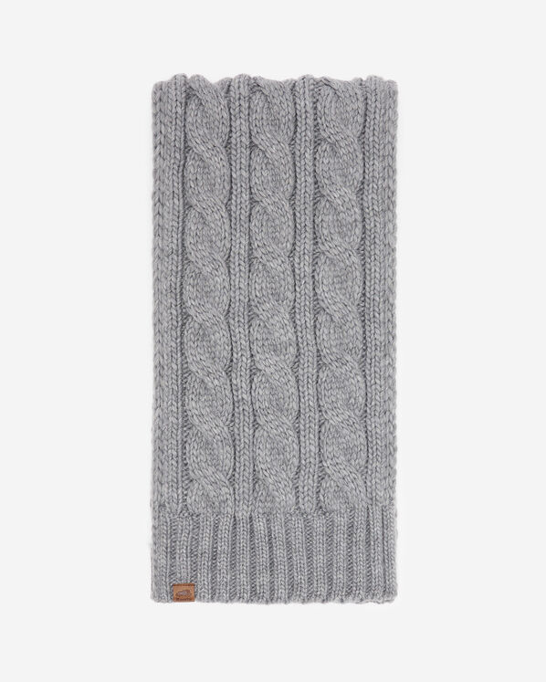 Olivia Cable Scarf - Medium Grey Mix