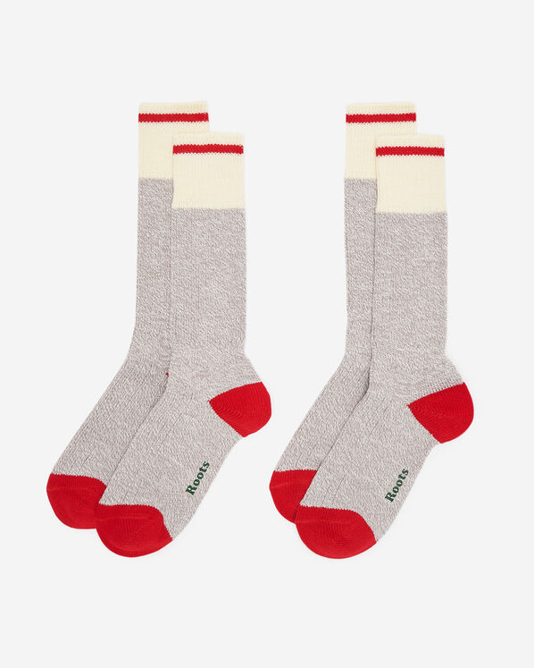 Adult Roots Warm Cabin Pop Sock 2 Pack - Cherry Burst