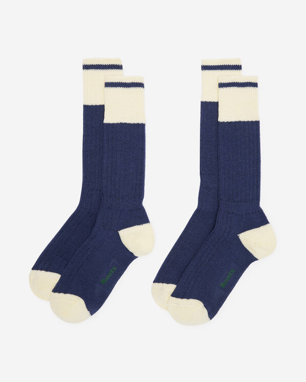 Adult Roots Warm Cabin Pop Sock 2 Pack - Beacon Blue Mix
