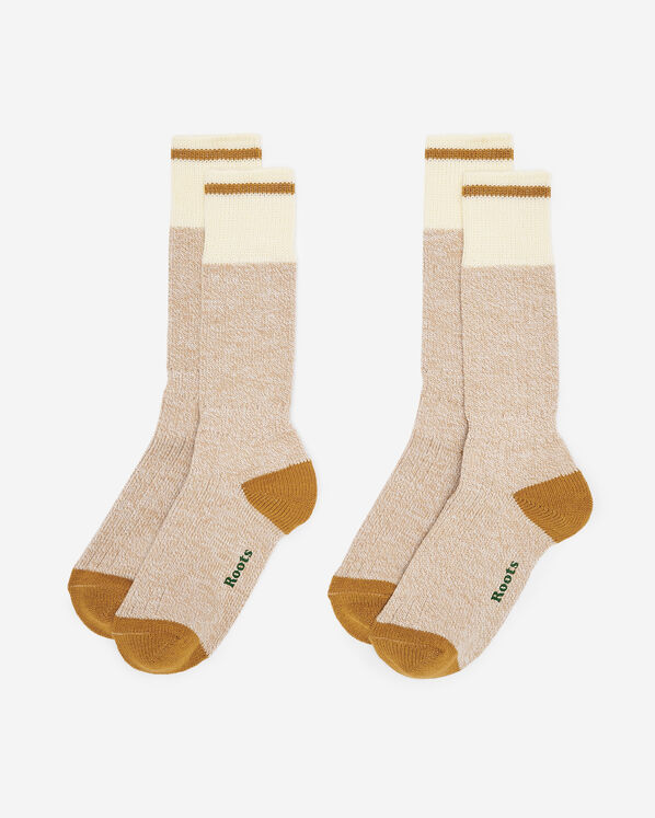 Adult Roots Warm Cabin Pop Sock 2 Pack - Birch White Mix