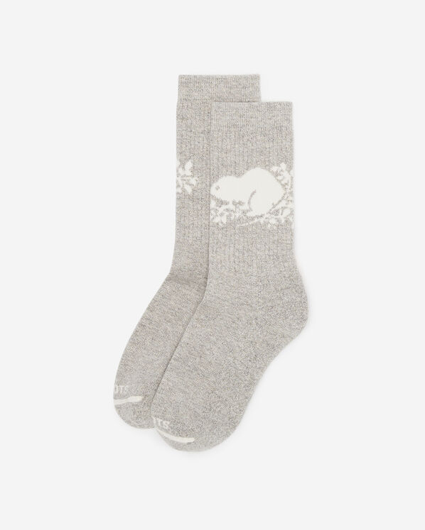 Adult Cooper Beaver Sock - White Mix