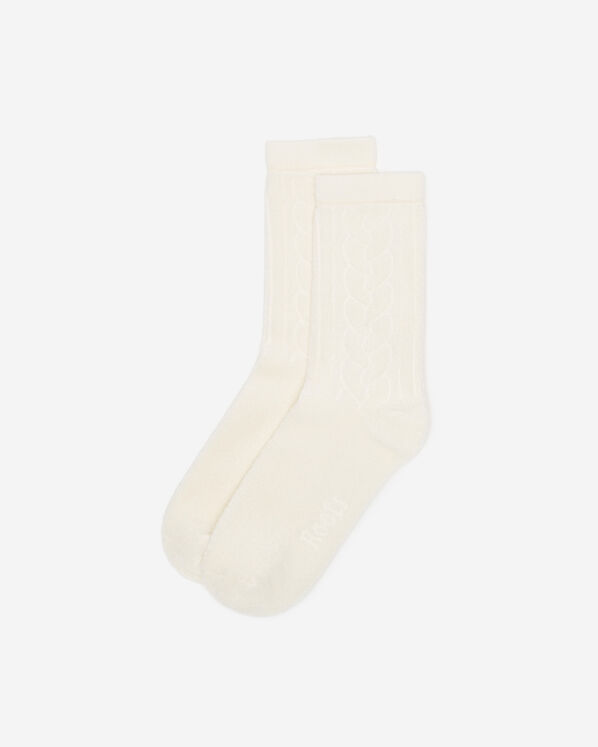 Adult Cozy Knit Sock - Ecru