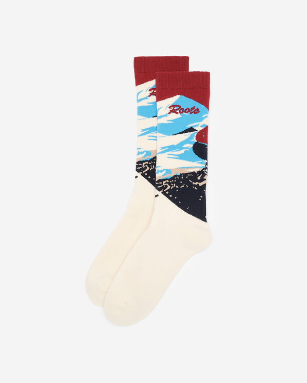 Adult Landscape Intarsia Sock - Rhubarb Adult Landscape Intarsia Sock - Rhubarb