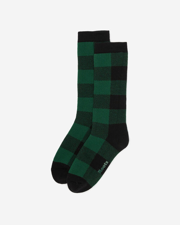 Adult Park Plaid Sock - Varsity Green Mix