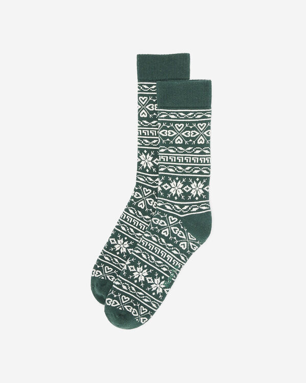 Adult Holiday Crew Sock - Dark Pine Green