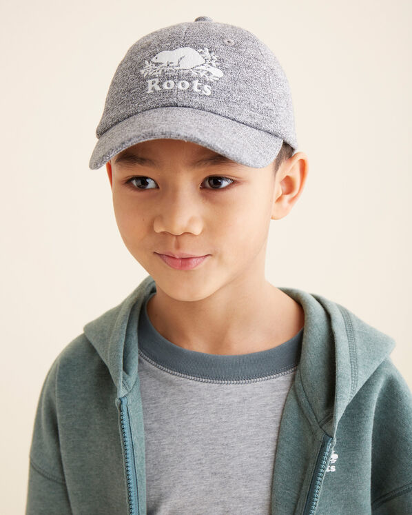 Kids Fleece Baseball Cap - Salt & Pepper