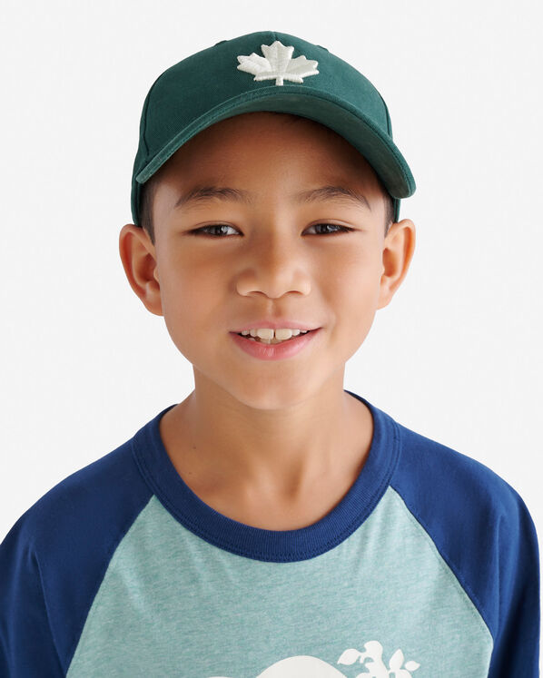 Kids Modern Leaf Baseball Cap - Varsity Green