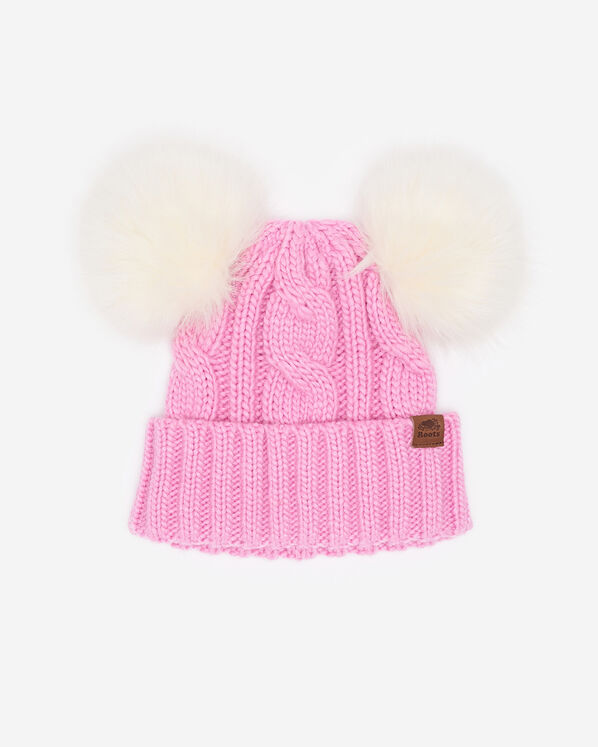 Tuque à torsades Olivia pour tout-petits et bébés - Bégonia Rose Tuque à torsades Olivia pour tout-petits et bébés - Bégonia Rose