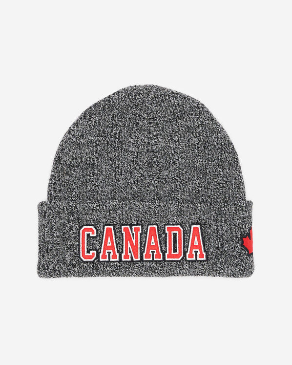 Kids Northern Roots Applique Toque - Salt & Pepper