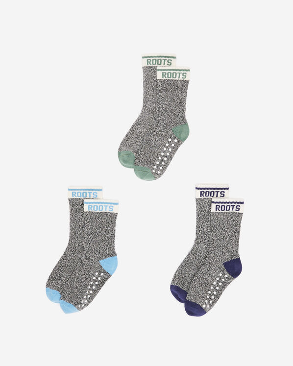 Baby & Toddler Cabin Ankle Sock 3 Pack - Beacon Blue Mix