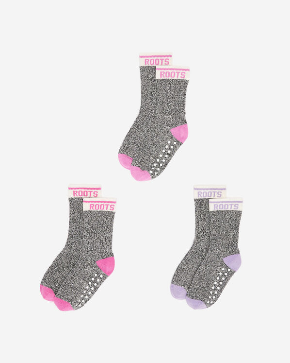 Baby & Toddler Cabin Ankle Sock 3 Pack - Pink Frost Pepper