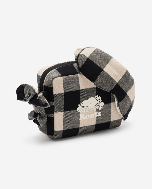 Masque en flanelle pour les yeux « Faites de beaux rêves » - Blanc/Noir Masque en flanelle pour les yeux « Faites de beaux rêves » - Blanc/Noir