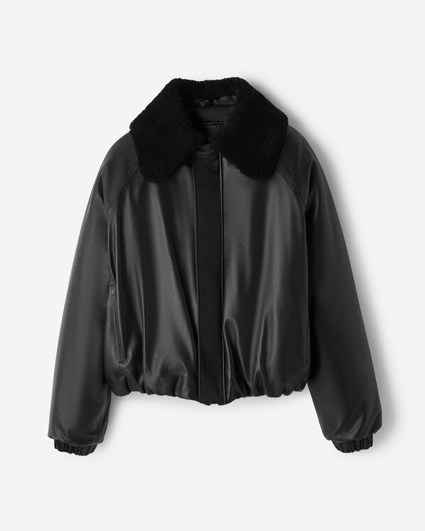 Leather Bubble Jacket
