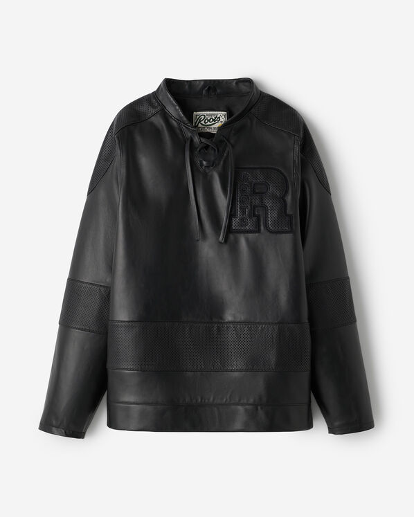 Leather Hockey Jersey - Black