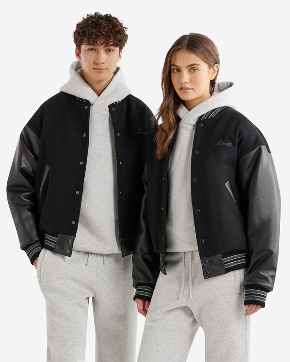 Mathews Vintage Varsity Jacket - Black Mathews Vintage Varsity Jacket - Black