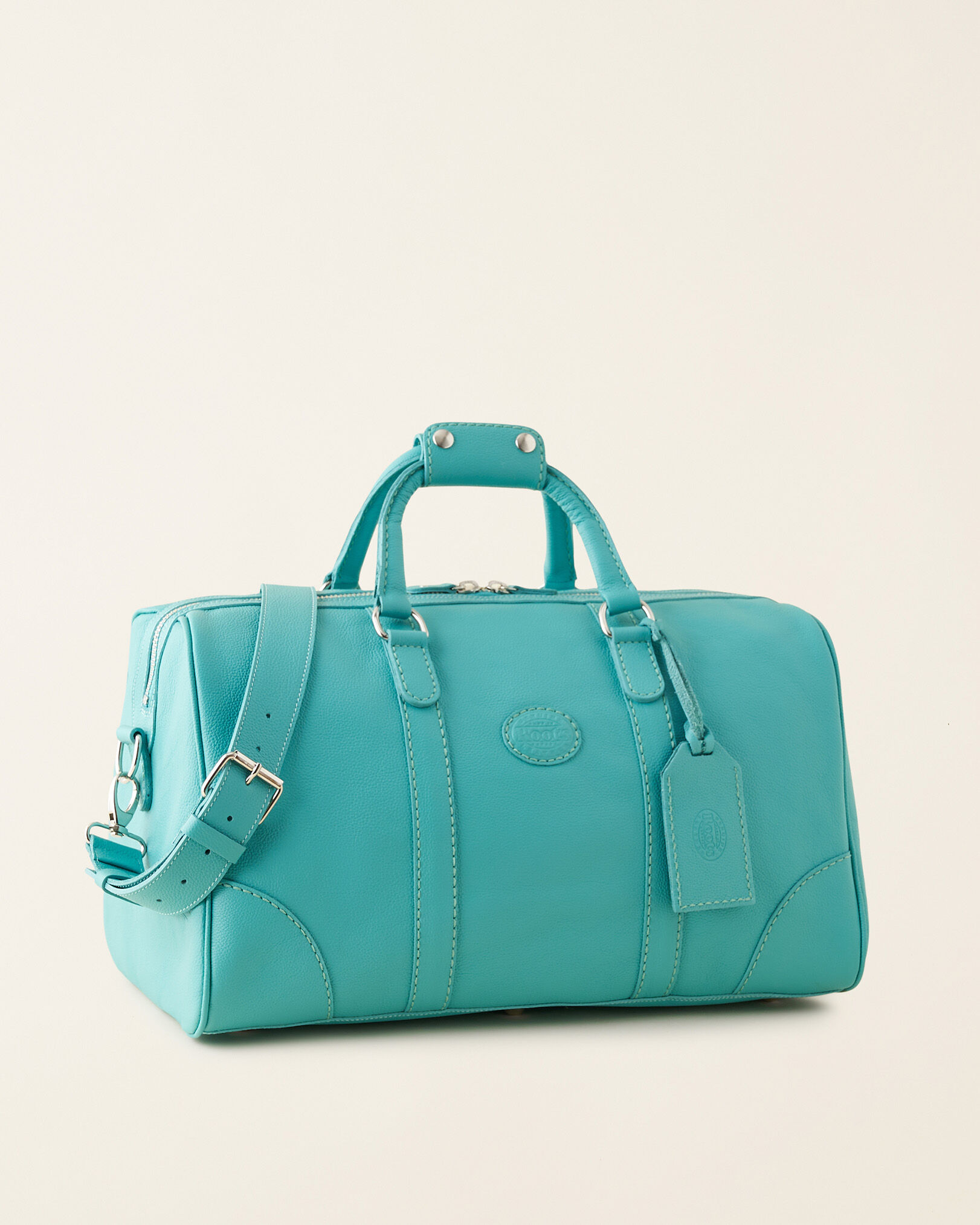 Roots leather sales duffle bag