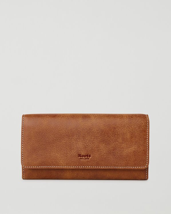 Large Chequebook Clutch Tribe - Natural