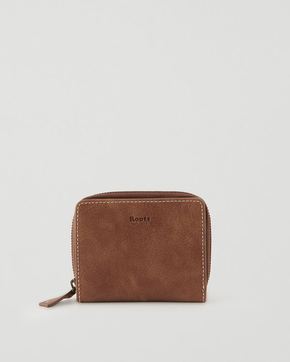 Small Zip Around Clutch Tribe - Natural
