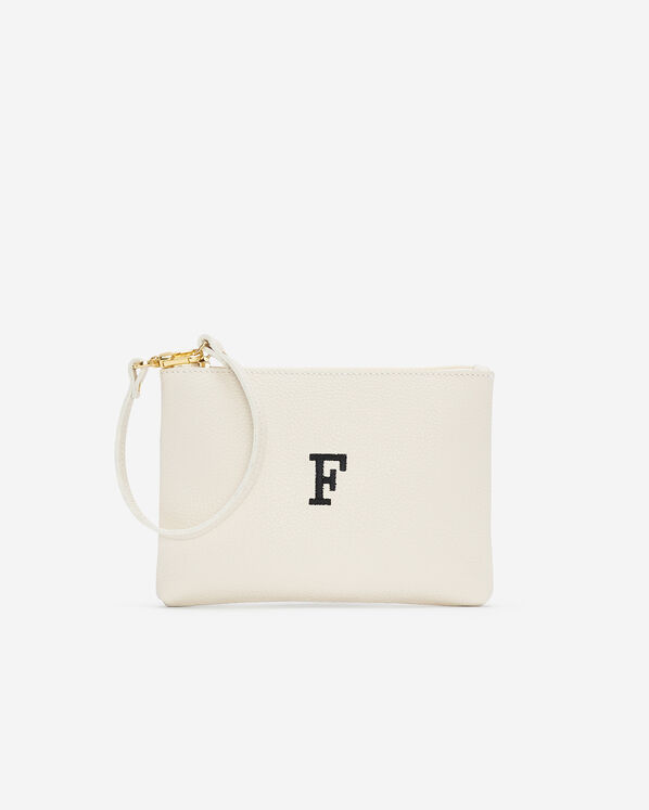 Monogram Wristlet Ivory - F