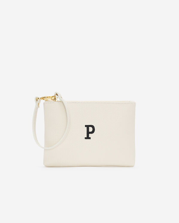 Monogram Wristlet Ivory - P