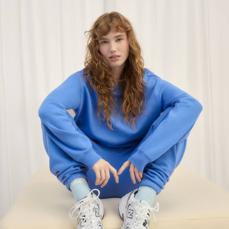 French terry sweatshirt womens top