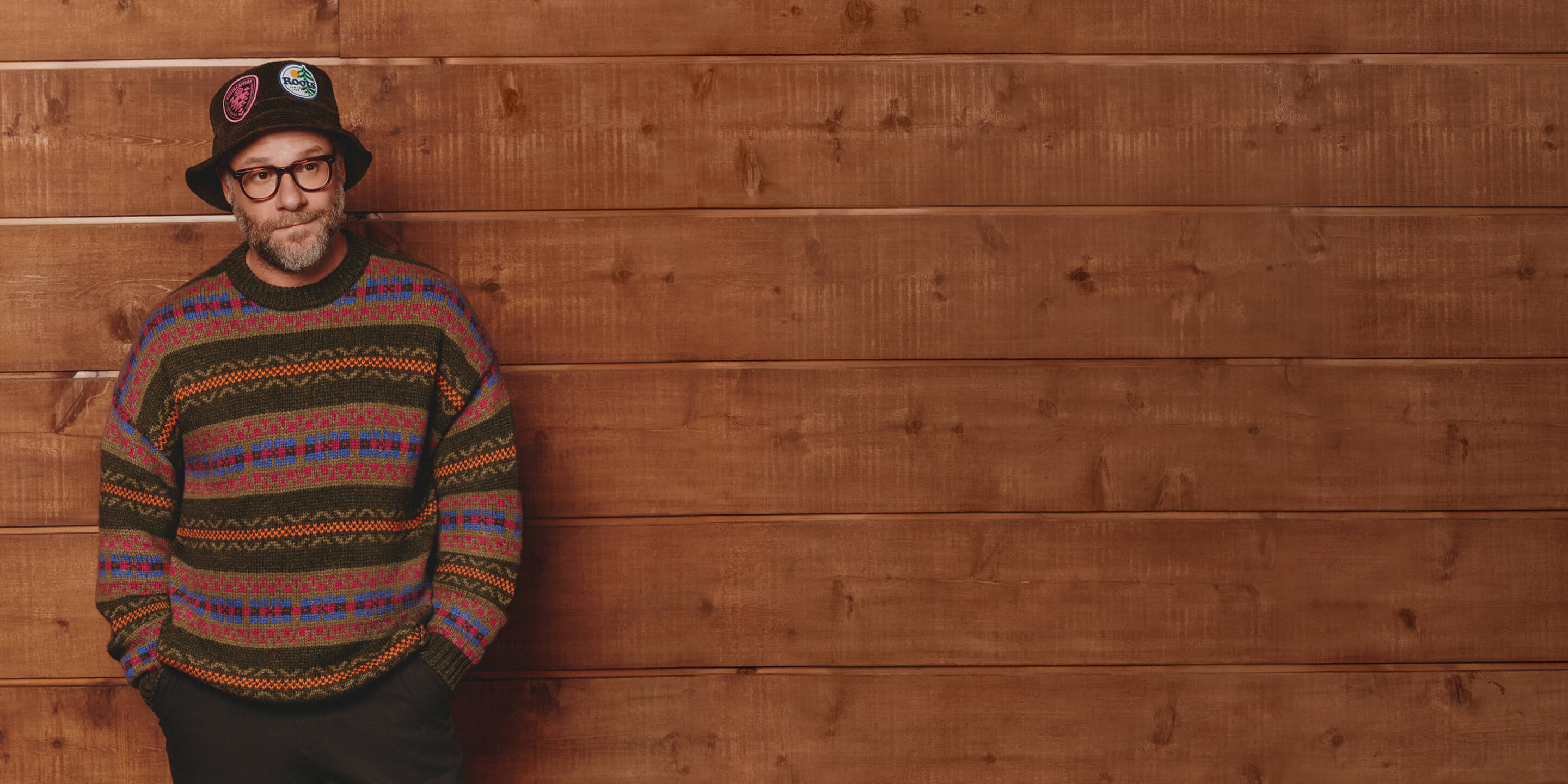 Seth Rogen in Anything Roots Holiday Campaign