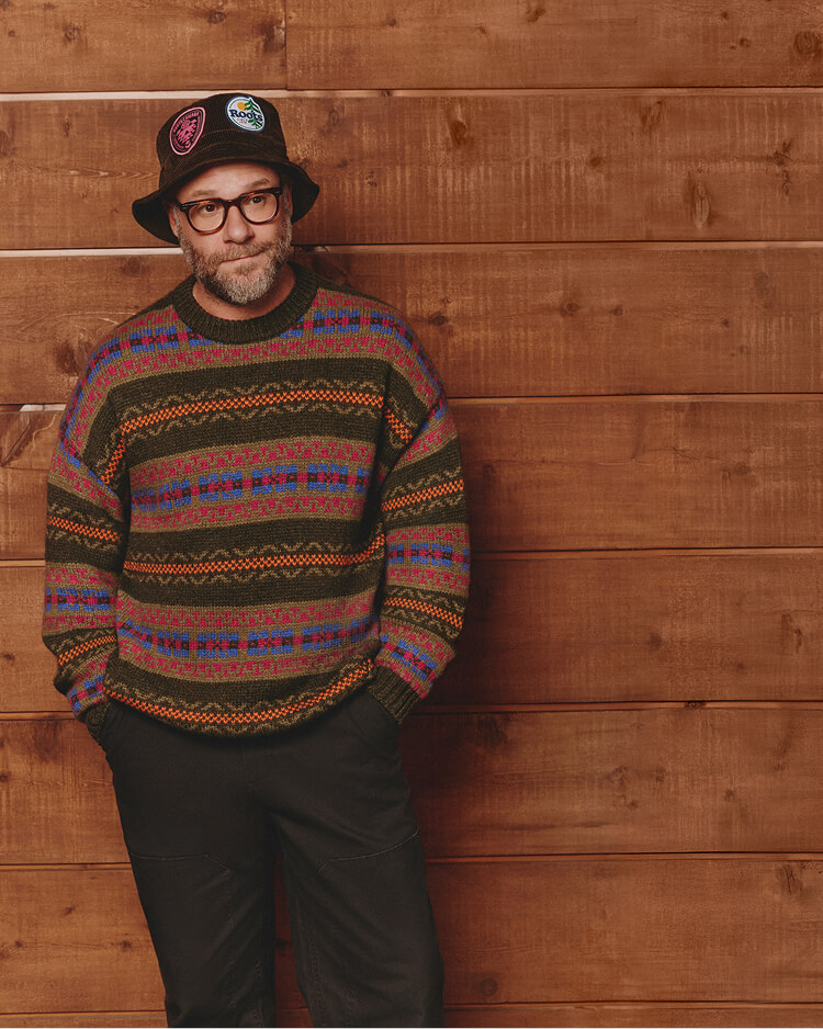 Seth Rogen in Anything Roots Holiday Campaign