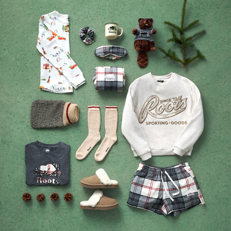 Roots family pajamas deals