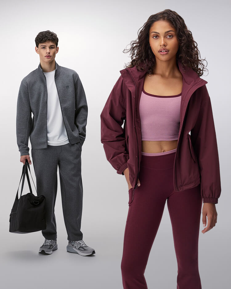 Models wearing Roots activewear.