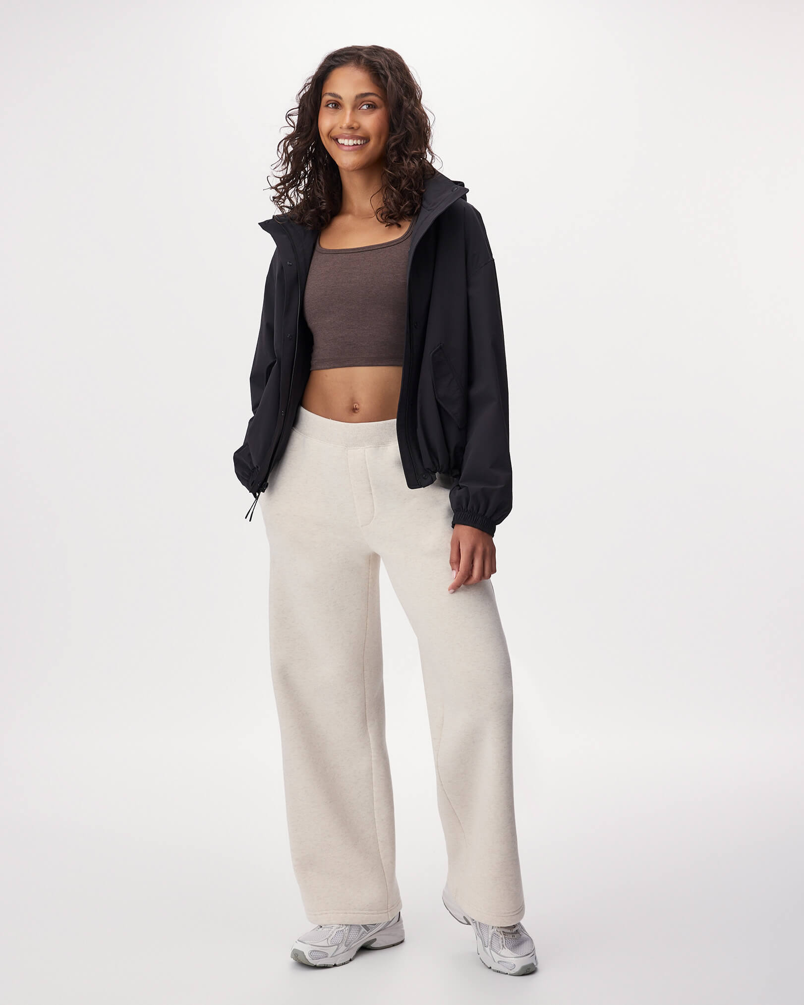 Beavermark Wide Leg Sweatpant in Oatmeal Mix